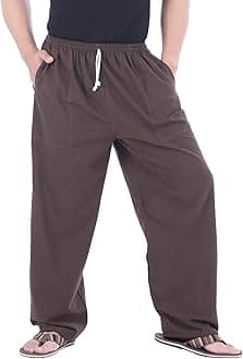 CandyHuskyMen's Cotton Joggers - Comfortable Baggy Sweat Pants, Casual Elastic Waist Lounge Pajama Yoga Pants