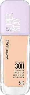 Maybelline New York Super Stay up to 30HR Lumi-Matte Foundation, Medium-Full Coverage, Vegan Formula*, Amino Acids, Niacinamide, Vitamin E, All Day Wear - Shade:: 96