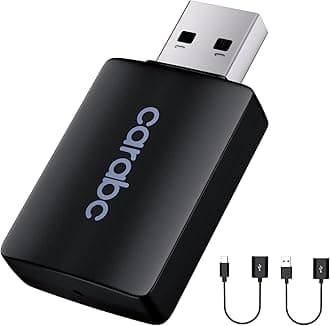 CARabc B1 Wireless CarPlay Adapter, Convert Wired Carplay Dongle to Wireless Carplay, Plug and Play, Online Updates, 5GHz WiFi, Bluetooth for Car from 2015, iOS 10+