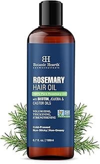 Botanic Hearth 100% Pure Rosemary Oil for Hair Growth | Controls Hair Fall, Promotes New Hair Growth | Hair Strengthening Treatment for Healthy Nourished Hair | 198 ml