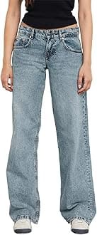 Women's Y2K Baggy Jeans Trendy Low Rise Jeans Casual Straight Leg Jeans Loose Boyfriend Denim Pants Fall Outfits