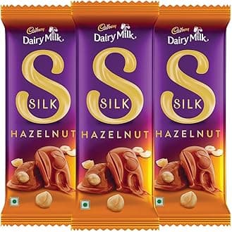 CadburyDairy Milk Silk Hazelnut Chocolate Bar, 143 g (Pack of 3)
