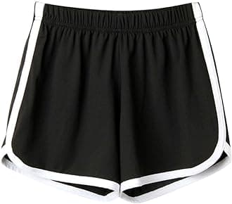 Womens Athletic Shorts Elastic High Waist Workout Running Shorts Loose Fit Lounge Casual Short Pants with Pockets