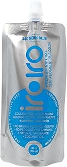 8 Oz / 236 Ml: Iroiro Premium Natural Semi-Permanent Hair Color 340 Neon Blue (8Oz)