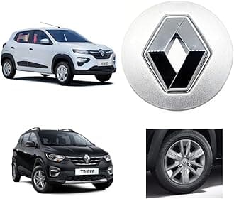 Fabbay Alloy Wheel Cap/Hub Centre Cap Cover Suitable for Triber/Kwid, Plastic with Alloy Finish