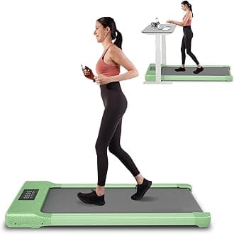 DeerRun 2024 Upgrade Walking Pad, Smart Under Desk Treadmill for Home Office, No-Assembly Treadmills with APP and Remote Control, LED Display, 2.5 HP Quiet Walking Jogging Machine, 300 lbs Capacity