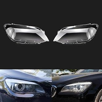 Car Headlight Cover Auto Headlamp Shell Cover Compatible with BMW F01 F02 7 Series 730i 735i 740i 745i 750i 760i 2009~2010 2011 2012 2013 2014 2015(One Pair)