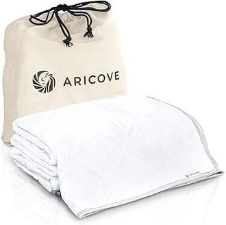 Aricove King Size Weighted Blanket, 27lbs, Cooling Weighted Blankets for Adults, Silky Soft Bamboo Viscose, 88x104 inches, Machine Washable, White