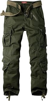 AKARMY Men's Camo Cargo Work Pants Cotton Military Army Casual Tactical Wild Combat Pants with 8 Pockets