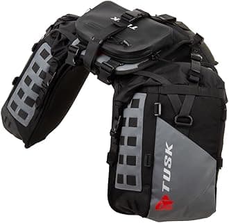 Highland X2 Rackless Luggage System w/Medium Dry Duffel Tail Bag Standard Heat Shield Black/Grey