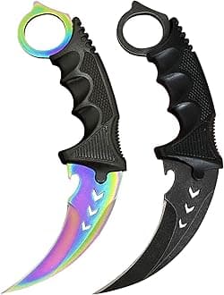 Karambit Knife Fixed Blade Knife Karambit Knife with Sheath and Cord Suitable for Hunting Camping Field Survival and Collection(BKCO)