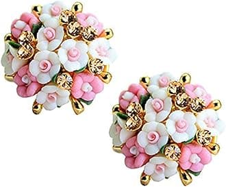 Jewellery for Women Gold-plated Floral Stud Tops Earings Earrings for Women & Girls