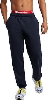 Champion Men's Cinched-Bottom Lounge Pants, Standard Fit, Lightweight, Available in Regular and Big & Tall
