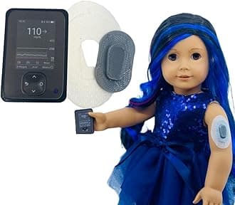 Warrior Buddy Diabetes Accessories Compatible with 18" Dolls or Plush Toys. (Dexcom G6, Plastic)