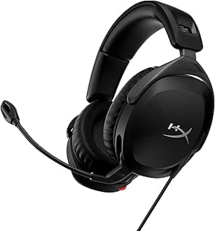 HyperX Cloud Stinger 2 Greatness Refined, Lightweight Wired Over Ear Headset with mic, Swivel-to-Mute Function, 50mm Drivers, PC Compatible - Black (519T1AA)