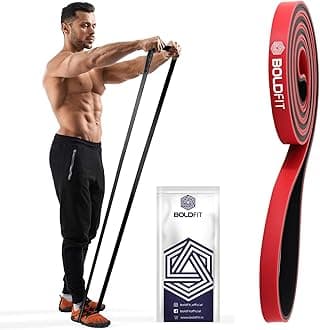 Boldfit Heavy Resistance Band Double - Red-Black (7-15kg)
