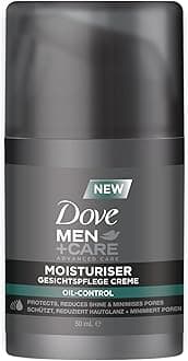 Dove Men+Care Moisturiser Oil Control - Skin Care Men - Face Care Cream - Protects, Reduces Skin Shine & Minimises Pores Without Greasing, 1 x 50 ml