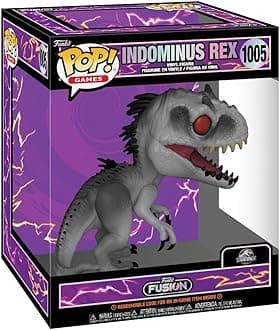 Funko POP! Super: Fusion - Indominus Rex - 1/6 Odds for Rare Chase Variant - Jurassic Park - Collectable Vinyl Figure - Gift Idea - Official Merchandise - Toys for Kids & Adults - Video Games Fans