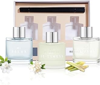 3 Pack Fragrance Reed Diffuser, 50ML Gardenia Jasmine Lemongrass Aromatherapy...