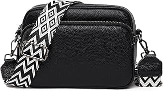 – Crossbody Bags for Women, Genuine Leather Cross Body Bag Women with Adjustable Wide Strap Multiple Pockets Handbags & Shoulder Bags