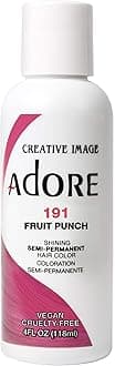 Adore Semi-Permanent Haircolor #191 Fruit Punch 4 Ounce (118ml) (6 Pack)