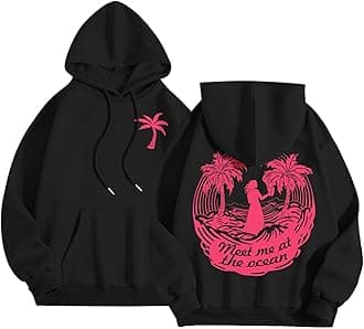 Puff Graphic Oversized Hoodies for Women Teen Girls Kids Trendy Cute Preppy S...