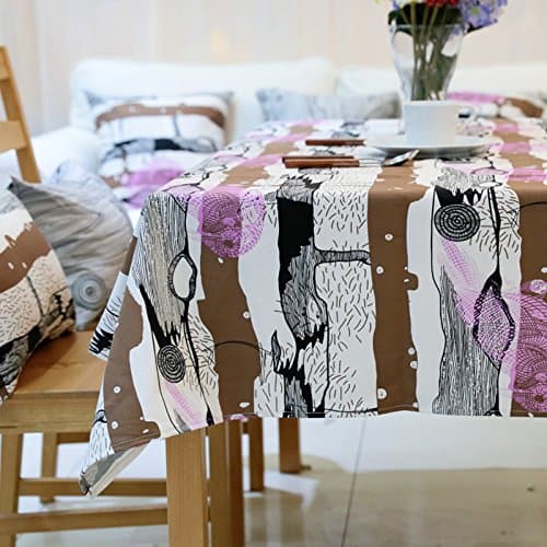 Tabgw Rectangular Tablecloth Dining Room Garden Hotel Cafe Restaurant table cover cloth European style woodpecker 60x60cm Home accessories