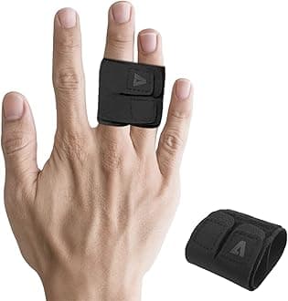 Finger Splint Wraps Reusable Finger Buddy Tape Adjustable Finger Brace Trigger Finger Splints Mallet Finger Support Compression Finger Sleeves for Arthritis Pain Relief, Sport Injury - L