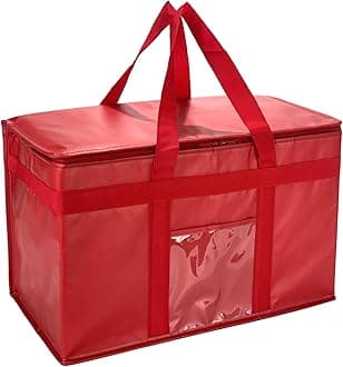 Yalin XXXL Large Insulated Cooler Bag, Styrofoam Cooler of Keep Food Hot or Cold, Reusable Double Zipper Food Delivery Bag for Grocery Shopping, 23" W x 15" H x 14" D