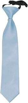 Plain Satin Easy to Wear Elastic Pre-tied Tie for Boys (2-7 Years Old)