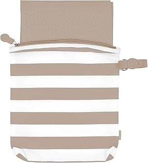 Ubbi On-The-Go Folding Changing Baby Mat with Carrying Bag, Soft and Comfortable Diaper Bag Accessory Must Have for Newborns, Easy to Clean, Portable Changing Pad, Taupe