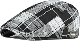 Newsboy Hats Adjustable Ivy Flat Cap Gatsby Cabbie Driving Beret for Men Women