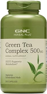 Herbal Plus Green Tea Complex 500mg Supplement, Vegetarian, Supports Metabolism, 200 Servings