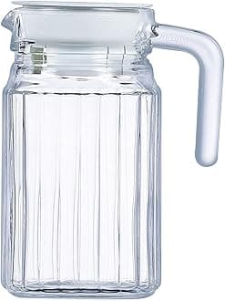 Luminarc Quadro 16.75-Ounce Jug/Pitcher with White Lid
