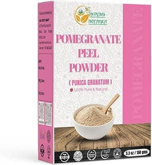 Herbs Botanica Pomegranate Peel Powder 100% Pure & Natural Pomegranate Powder for Herbal Tea, Skincare & DIY Beauty Finely Ground, Additive-Free, Resealable Pack 5.3 oz