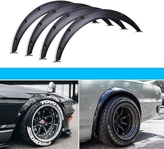 80cm Fender Flares Universal for Cars - Wide Body Kit 35mm Flexible Black Widebody Kit Off-road Durable Wheel Arch Protector for Car SUV