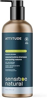 Volume and Shine Hair Shampoo for Sensitive Dry Scalp, EWG Verified, Soothing Oat, Thin Hair, Naturally Derived Ingredients, Vegan Plant-Based, Unscented, Refillable Aluminum Bottle, 16 Fl Oz
