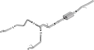 140775 Cat-Back Perf. Exhaust Sys. for '19-'23 Chevrolet Silverado 1500 V8 & GMC Sierra 1500 V8 T-304 Stainlesss Steel ATAK Sound Dual Split Rear Exit Single Outlet on Each Side Reuse O.E. Tips