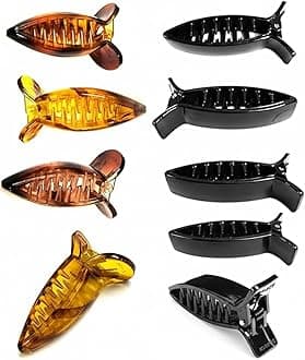 (Pack of 6 Pc) Medium-Size Multi Color Imported Acrylic Material Butterfly Clips For Women Clutchers Banana Clips