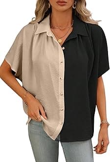 GRECIILOOKSWomen's Color Block Regular Fit Shirt