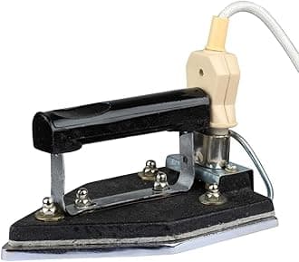 TOMLIX Silver Star industrial manual laundry electric iron, Made in India, With pluck 750 W Dry Iron (Black)