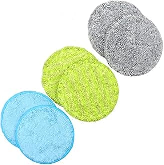 Microfibre Floor Mop - 6 Pcs Heavy Duty Wet Dry Cleaning Pad Set With Floating Pads for Hardwood Laminate Floors