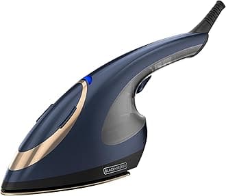 Press & Steam 2-in-1 Iron and Steamer, 180% More Steam & One Temperature Technology, Ceramic Soleplate, Safe on All Fabric Types