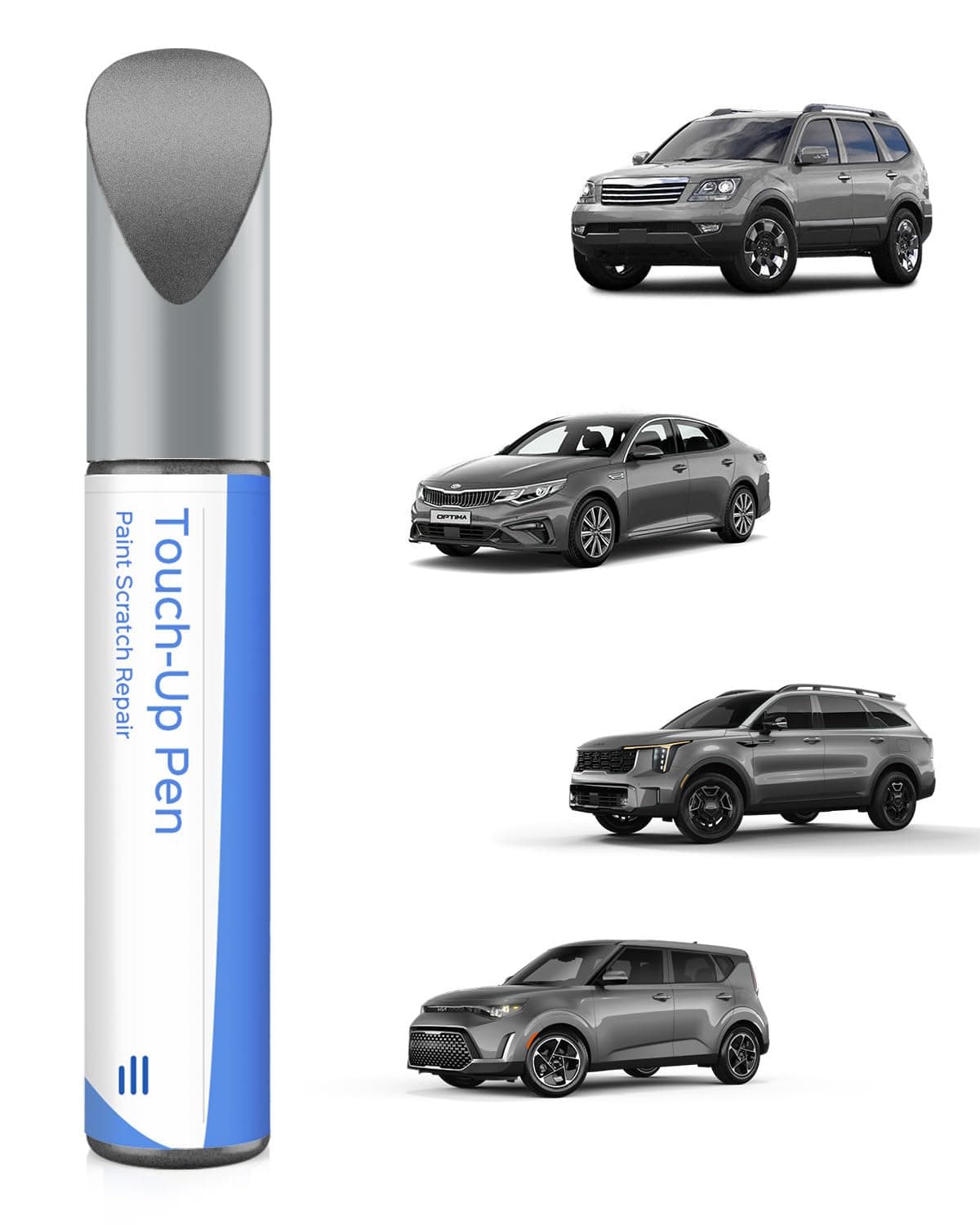 Touch Up Paint Compatible with Kia Exact Match Chips and Nicks Touch Up (Titanium Silver(IM) Compatible with Borrego/Forte/Optima-models/Rio/Rondo/Sedona/Sorento/Soul)