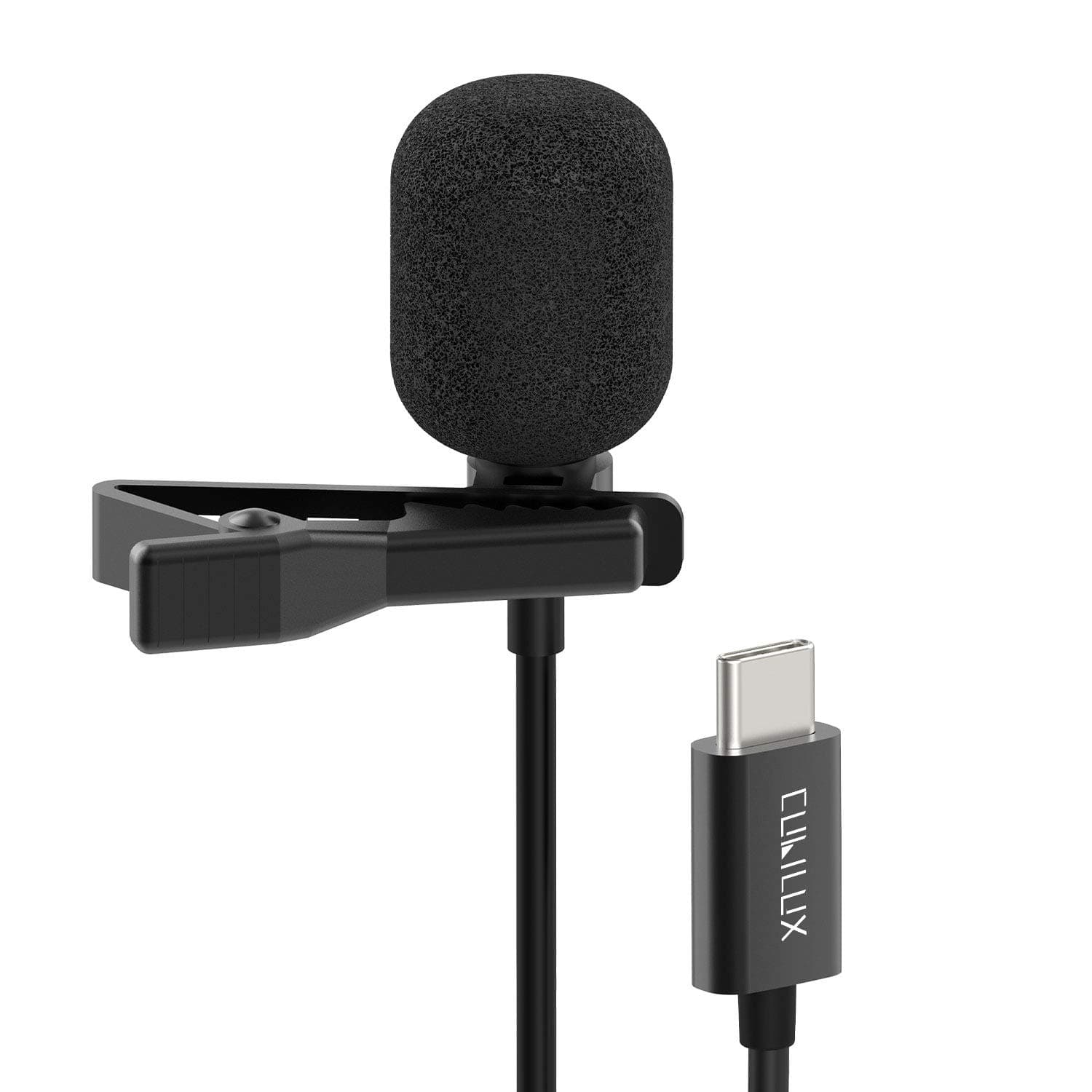 Cubilux USB C Microphone, External Type C Lapel Microphone with Clip for iPhone 16/15 Pro MAX, iPad Pro 13/12.9/11, iPad Air 13/5th/4th, S25/S24/S23/S22 Z Fold/Flip 6/5/4 Tab S10/S9/S8, 1.5M