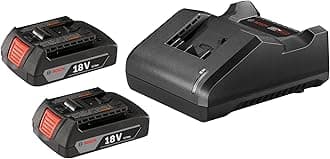 BOSCH GXS18V-23B21 18V Starter Kit with (2) 18V 1.5 Ah Slimpack Batteries and (1) 18V Standard Battery Charger