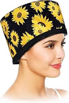 Electric Hair Cap Thermal Cap Deep Conditioning Natural Hair Scalp Treatment Spa Hot Head Care Electric for Home Use,Sunflower