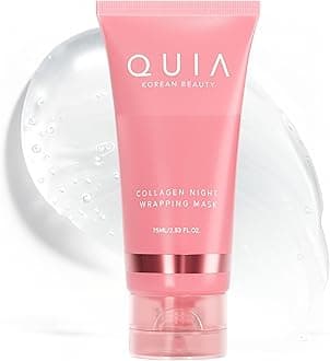 QUIA Overnight Collagen Wrapping Mask – Wake Up with Firmer, Hydrated Skin – Easy Peel-Off Formula – Korean Skincare for Radiance and Elasticity – For All Skin Types, 75ml
