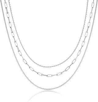 Freekiss Women's Layered Necklace Set - 3 Piece Dainty Gold Jewelry for Everyday Stacking | 14K Gold Plated Snake Chain, Rope Chain, Cuban Chain | Adjustable Length 14-18.5 Inch | Gift Ready