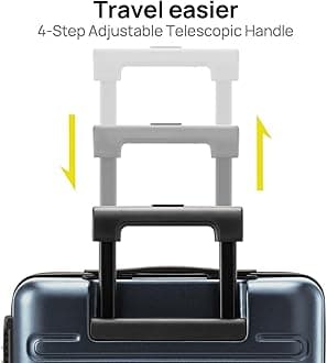 NINETYGO Medium Checked Luggage 24 Inch, Checking In Luggage with Smooth Double Spinner Wheels, Hard Shell PC+ABS Suitcase, Lightweight Travel Luggage, TSA Approved (Grey, Andes)